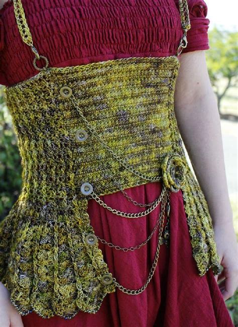 Hardware Heaven Steampunk Corset Crochet Pattern By Sarahjanedesigns