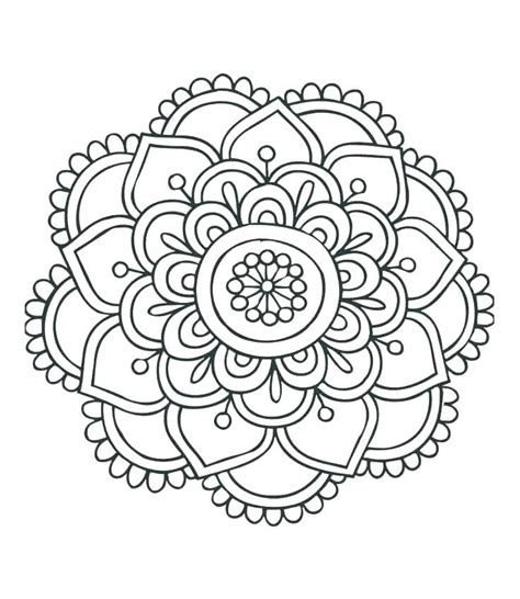 round mandala simple - Google Search | Mandala coloring pages, Easy