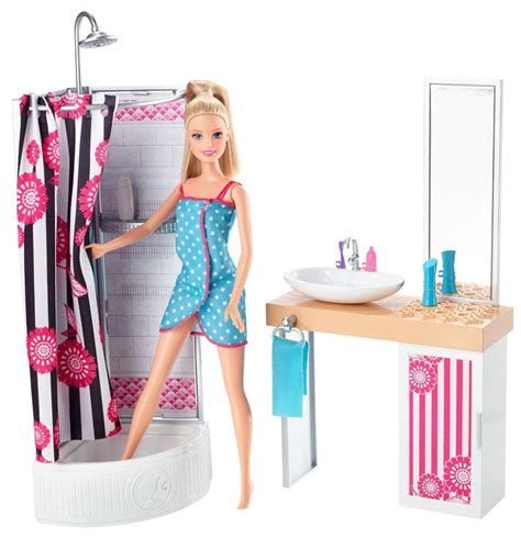 Deluxe Bathroom Barbie Getting Into The Shower Barbie Bathroom