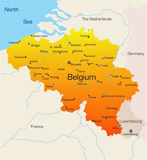 Бельгия на карте мира