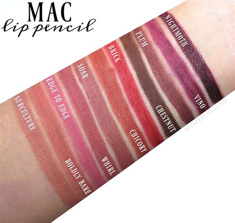 Mac Lip Liner Swatches On Lips