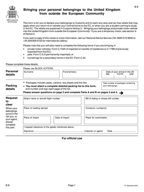 Uk Customs Declaration Form Pdf Fill Out Sign Online DocHub