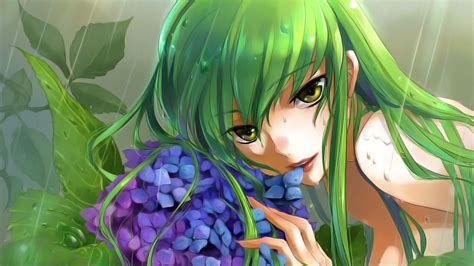 Wallpaper Illustration Anime Artwork Code Geass Green C C Flower Screenshot Mangaka