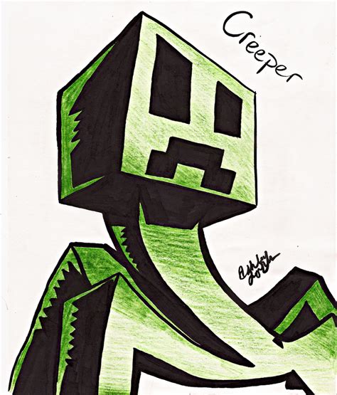Watch this entire video as we show you creeper drawing step by step. Minecraft Creeper by AshleyJonesy on DeviantArt