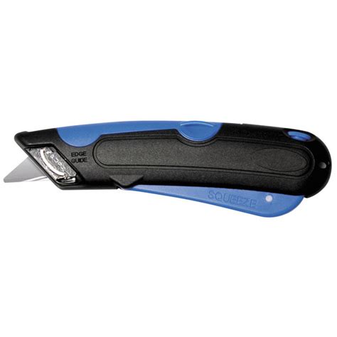 Cosco 091524 Black Blue Box Cutter Knife With Shielded Blade And Self