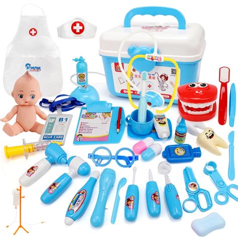 Sound And Light Kids Doctor Toys Set Nurse Simulation Medicine Box With