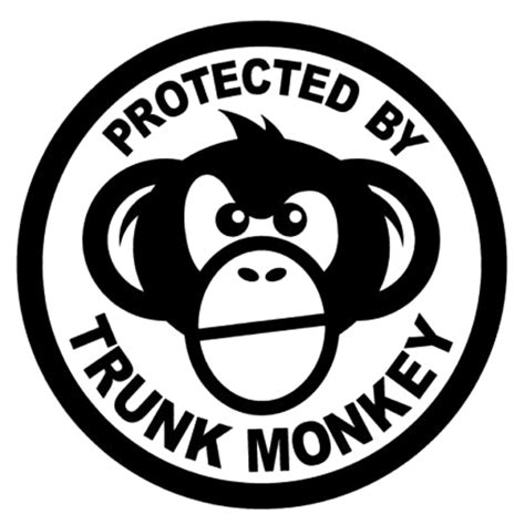 137cm137cm Protected By Trunk Monkey Car Sticker Decor Vinyl Decal