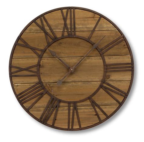 Wooden Roman Numeral Wall Clock Rustics For Less