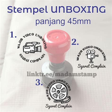 Jual Stempel Video Unboxing Paket Toko Online Shop Kemasan Resi