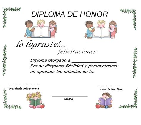 Diplomas para niños de primaria Imagui