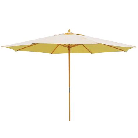13 Ft Patio Wood Umbrella German Wooden Pole Outdoor Beach Cafe Garden Sun Shade Ebay
