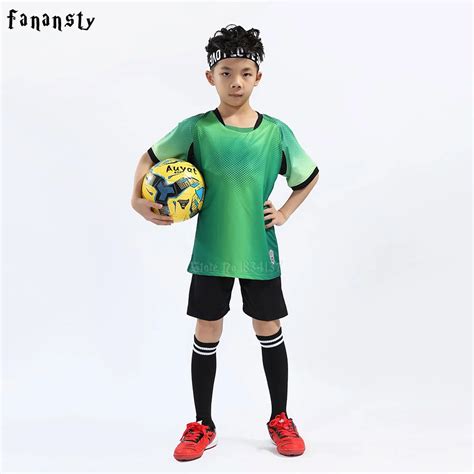 Youth Football Uniform Kids Soccer Kits Boys Top Quality Soccer Jerseys
