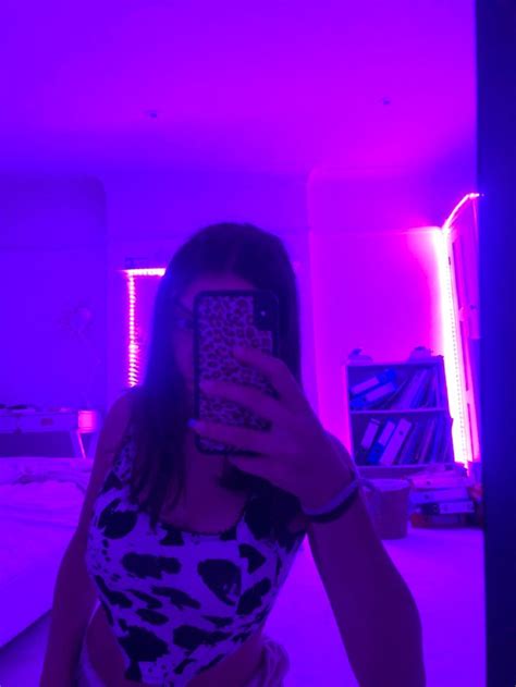Mirror Selfie Aesthetic Purple Led Lights Led Girls Aesthetic Led