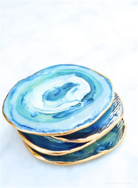 Diy Agate Coasters Clay Crafts For Kids Polymer Clay