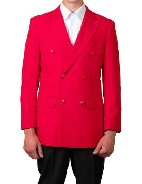 Mens Double Breasted Dinner Blazer Red Suit Jacket Sport Coat New New