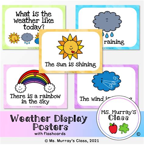 Mash Weather Aimsir Weather Posters And Flashcards Ms Murrays