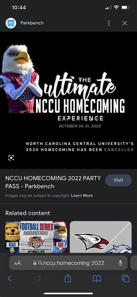 Official Nccu Homecoming Party All Access Passes North Carolina