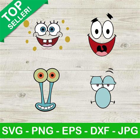 Spongebob Character face SVG Archives - High Quality SVG