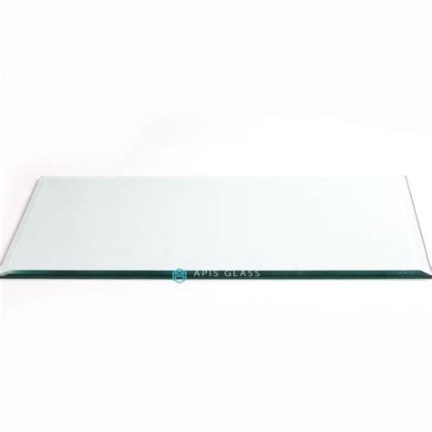 Clear Tempered Glass Tabletop Polished 1” Beveled Edge Apis Glass