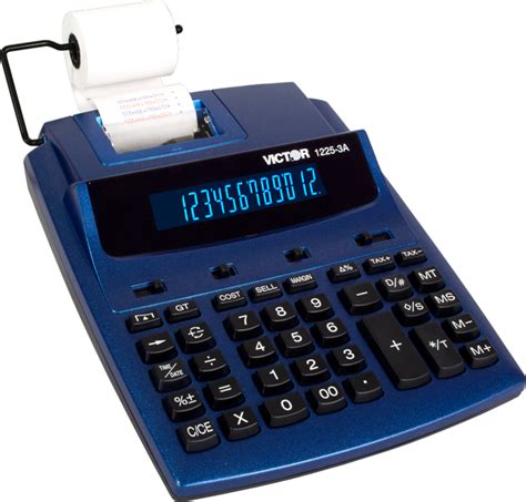 Free calculators for math, finance & engineering. Victor Calculator 1225-3A - 12 Digit Commercial Printing ...