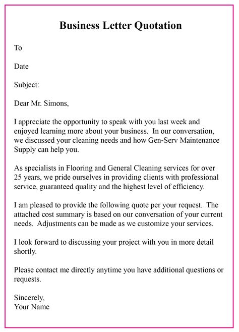 A quotation letter is a professional document, and it should be written in a formal tone. Reject Quotation Letter Sample | The Document Template