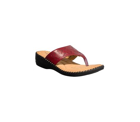 softouch maroon casual heel slip on for women