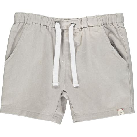 Pale Grey Twill Boys Shorts Me And Henry