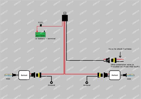 1 easy to follow installation and wiring diagram. HID Conversion Kit Wire | HID Relay Kit | HID Relay Harness Wiring
