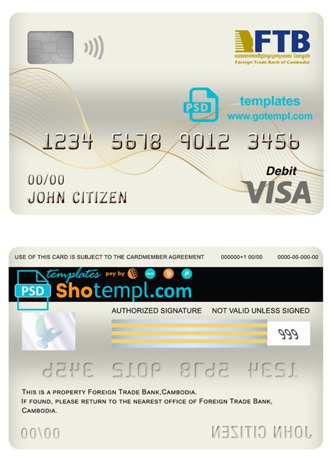 Cambodia Foreign Trade Bank of Cambodia bank visa card ...