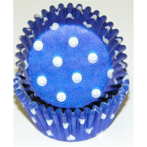 Blue And White Polka Dot Cupcake Liners Baking Cups 50pack Walmart