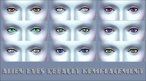 Mod The Sims Alien Eyes Default Remplacement By Simalicious • Sims 4