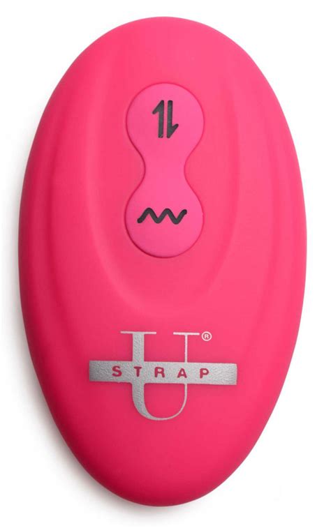 Su Ag934 Mighty Thrust Thrusting And Vibrating Strapless Strap On With Remote Pink Honeys Place