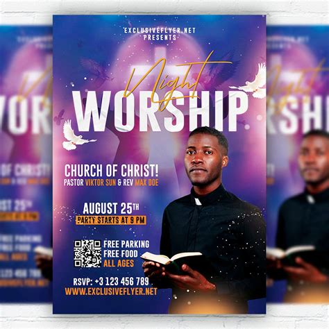 Download Worship Night Flyer Psd Template Exclusiveflyer