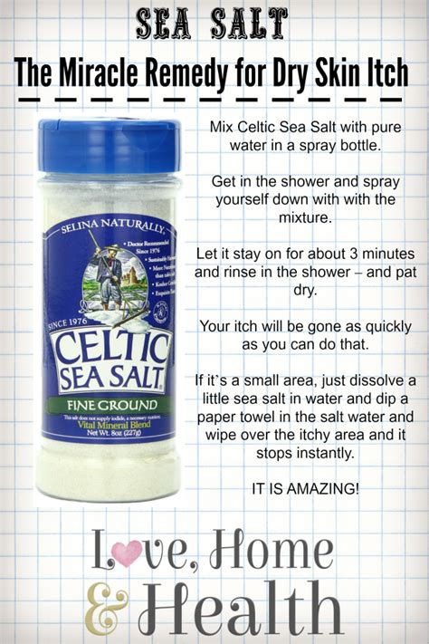 Sea Salt The Miracle Remedy For Dry Skin Itch Love Home And Health