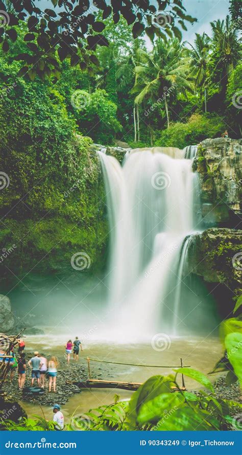 Amazing Tegenungan Waterfall Near Ubud In Bali Indonesia Editorial