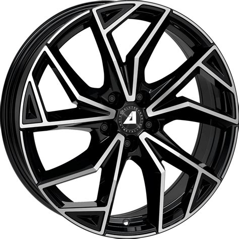 8x19 Alutec Adx02 Diamond Black Front Polished Alloy Wheels Alloy
