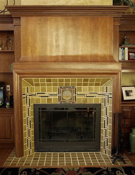 Tree Of Life Fireplace Surround Craftsman Living Rooms Fireplace
