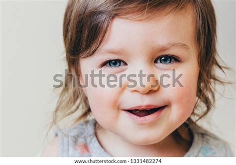 Happy Smiling Baby Toddler Girl Looking Stock Photo 1331482274