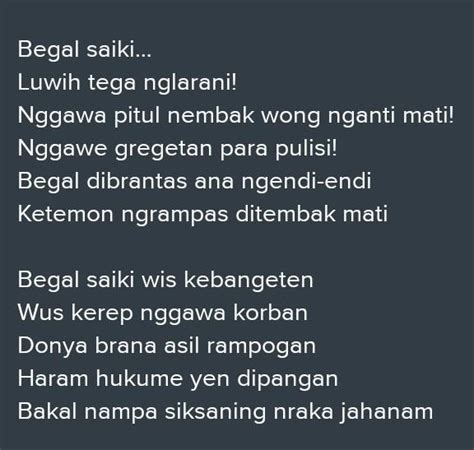 Aug 07, 2021 · geguritan jawa lan pesan moral boso jowo. Geguritan Jawa Lan Pesan Moral Boso Jowo / Contoh ...