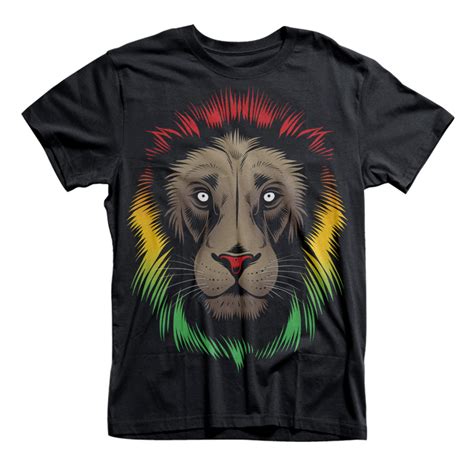 Lion Reggae T Shirt Template Tshirt Factory