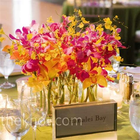 Bright Orchid Centerpieces