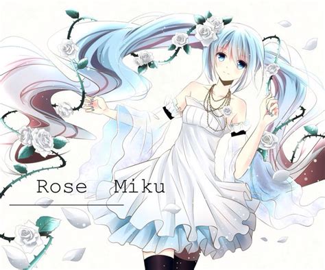 Rose Miku~ Anime Miku Hatsune Vocaloid Vocaloid