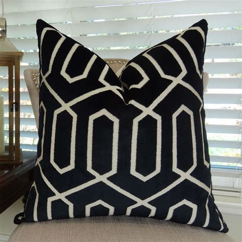 Black Cream Luxury Couch Pillow Geometric Accent Pillow 11388