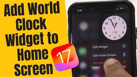 Ios 17 How To Use Clock Widget On Iphone Home Screen Add Remove