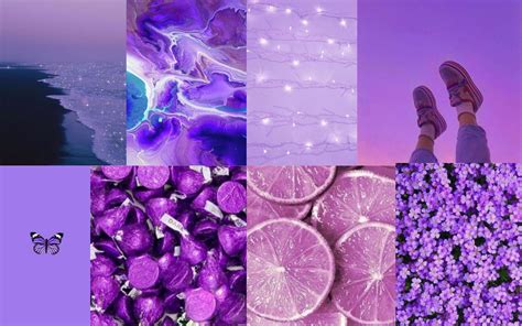 Collages Aesthetic Wallpapers Laptop Purple Laptops Collage Viola