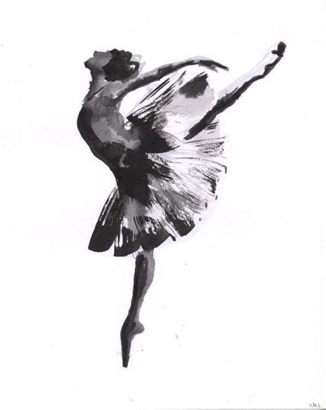 A Black And White Photo Of A Ballerina