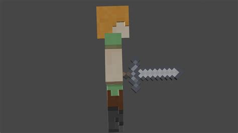 3d Model Minecraft Alex 3d Model Rigged Animated Vr Ar Low Poly