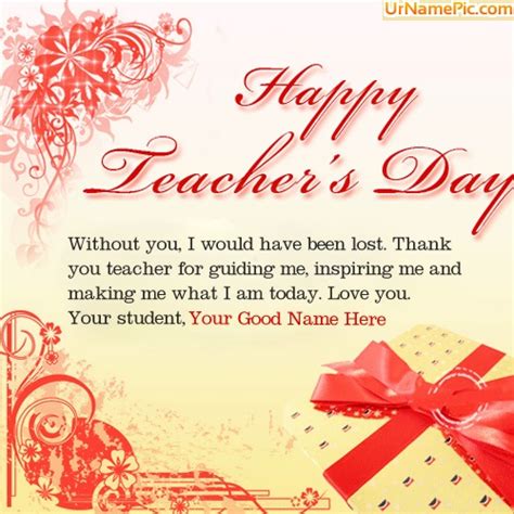 How to make a butterfly love card for loved ones | love greeting cards latest design handmade. Happy Teachers Day Wish Name Picture - Teachers Day Name ...
