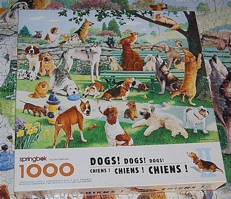 Springbok Puzzle Dogs Dogs Dogs Ii 1000 Pieces Complete 24 X 30