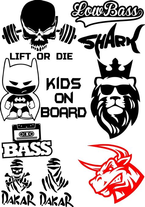 Vinyl Stickers On Car Vector Pack Free Vector Cdr Download Car Sticker Design Cool